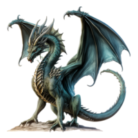 AI generated Dragon face png isolated on transparent background