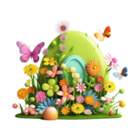 AI generated Spring background png isolated on transparent background