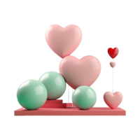 AI generated Valentines day png isolated on transparent background