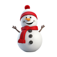 ai gerado boneco de neve png isolado em transparente fundo