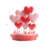 AI generated Valentines day png isolated on transparent background