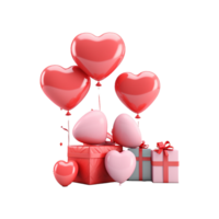 AI generated Valentines day png isolated on transparent background