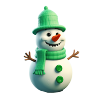 AI generated Snowman png isolated on transparent background