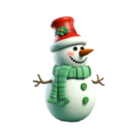 AI generated Snowman png isolated on transparent background