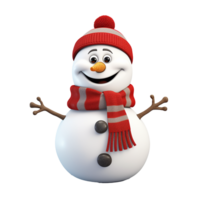 ai gerado boneco de neve png isolado em transparente fundo