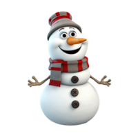 AI generated Snowman png isolated on transparent background