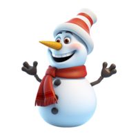 AI generated Snowman png isolated on transparent background