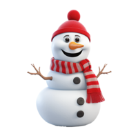 ai gerado boneco de neve png isolado em transparente fundo