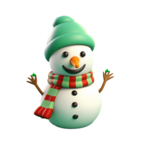 AI generated Snowman png isolated on transparent background