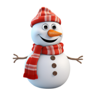 AI generated Snowman png isolated on transparent background