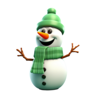 AI generated Snowman png isolated on transparent background