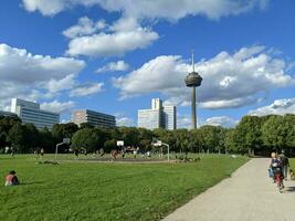 Daylight view of Colonius tower in Cologne, Germany photo