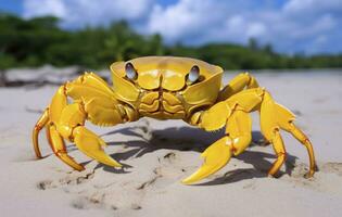 AI generated Yellow land crab. AI Generated photo