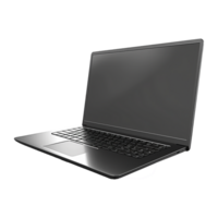 AI generated laptop blank screen png isolated on transparent background