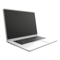 AI generated laptop blank screen png isolated on transparent background