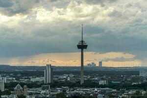 Dramatic thunderclouds over Cologne and a view of Colonius photo