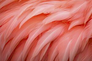 AI generated Flamingo Feather background. AI Generated photo