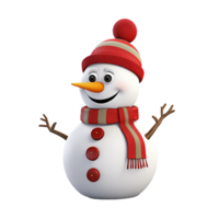 ai gerado boneco de neve png isolado em transparente fundo