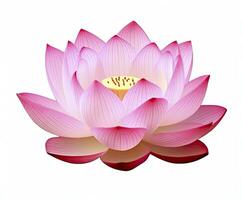 AI generated Lotus flower on white background. AI Generated photo