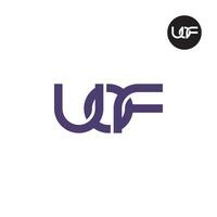 Letter UOF Monogram Logo Design vector