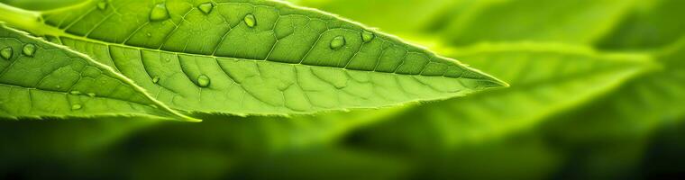 ai generado verde hoja naturaleza antecedentes. ai generado foto