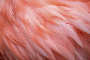 AI generated Flamingo Feather background. AI Generated photo