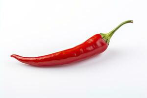 AI generated A Red chili pepper is isolated on a white background. AI Generated photo