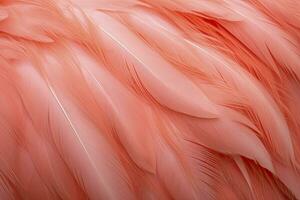 AI generated Flamingo Feather background. AI Generated photo