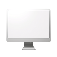 AI generated laptop blank screen png isolated on transparent background