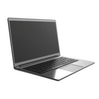 AI generated laptop blank screen png isolated on transparent background