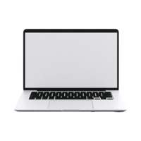 ai gerado computador portátil em branco tela png isolado em transparente fundo