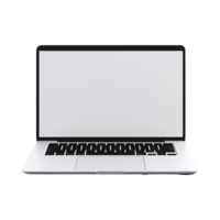 AI generated laptop blank screen png isolated on transparent background