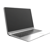 AI generated laptop blank screen png isolated on transparent background