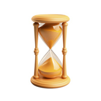 AI generated Sand clock png isolated on transparent background