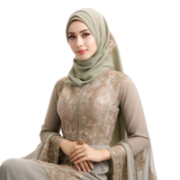 AI generated Muslim woman png isolated on transparent background