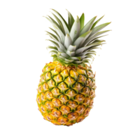 ai generato fresco ananas png isolato su trasparente sfondo