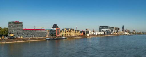 panoramic view of the Rhine River in Cologne photo