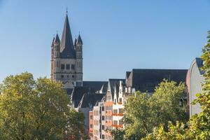 Great Saint Martin Church and old town Cologne, Germany photo