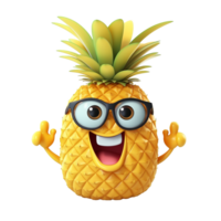 ai genererad ananas png isolerat på transparent bakgrund