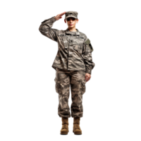 AI generated Military personnel png isolated on transparent background