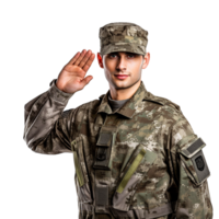 AI generated Military personnel png isolated on transparent background