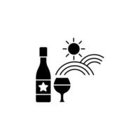 Vineyard concept line icon. Simple element illustration. Vineyard concept outline symbol design. vector