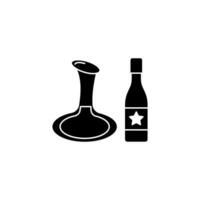 decanter concept line icon. Simple element illustration. decanter concept outline symbol design. vector