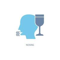 nosing concept line icon. Simple element illustration. nosing concept outline symbol design. vector