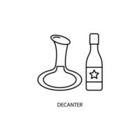 decanter concept line icon. Simple element illustration. decanter concept outline symbol design. vector