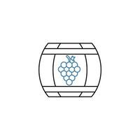 wine barrel concept line icon. Simple element illustration. wine barrel concept outline symbol design. vector