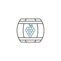 wine barrel concept line icon. Simple element illustration. wine barrel concept outline symbol design. vector