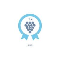 wine label concept line icon. Simple element illustration. wine label concept outline symbol design. vector