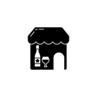 wine shop concept line icon. Simple element illustration. wine shop concept outline symbol design. vector