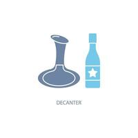 decanter concept line icon. Simple element illustration. decanter concept outline symbol design. vector